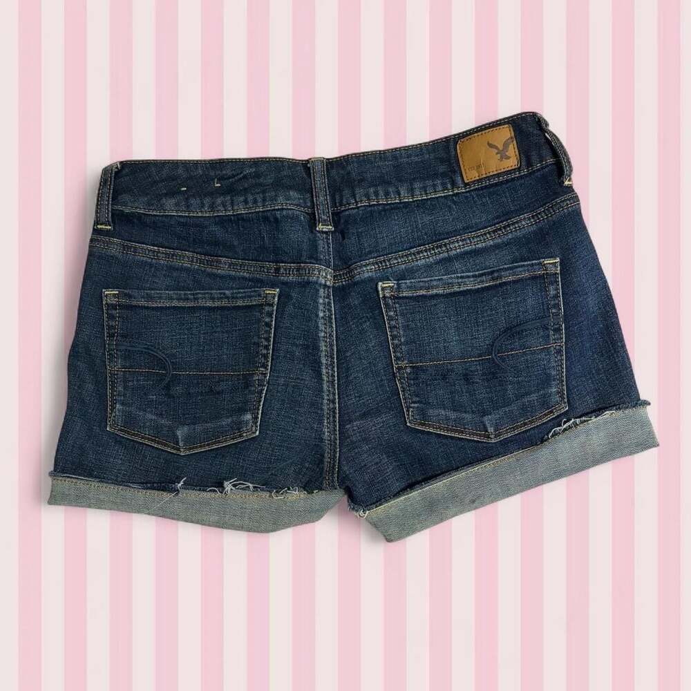 American Eagle Outfitters Dark Blue Denim Jean Shorts